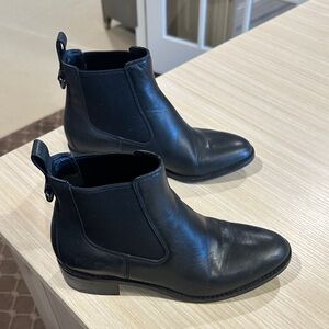 Cole Haan Black Leather Women’s Ankle Boots-waterproof